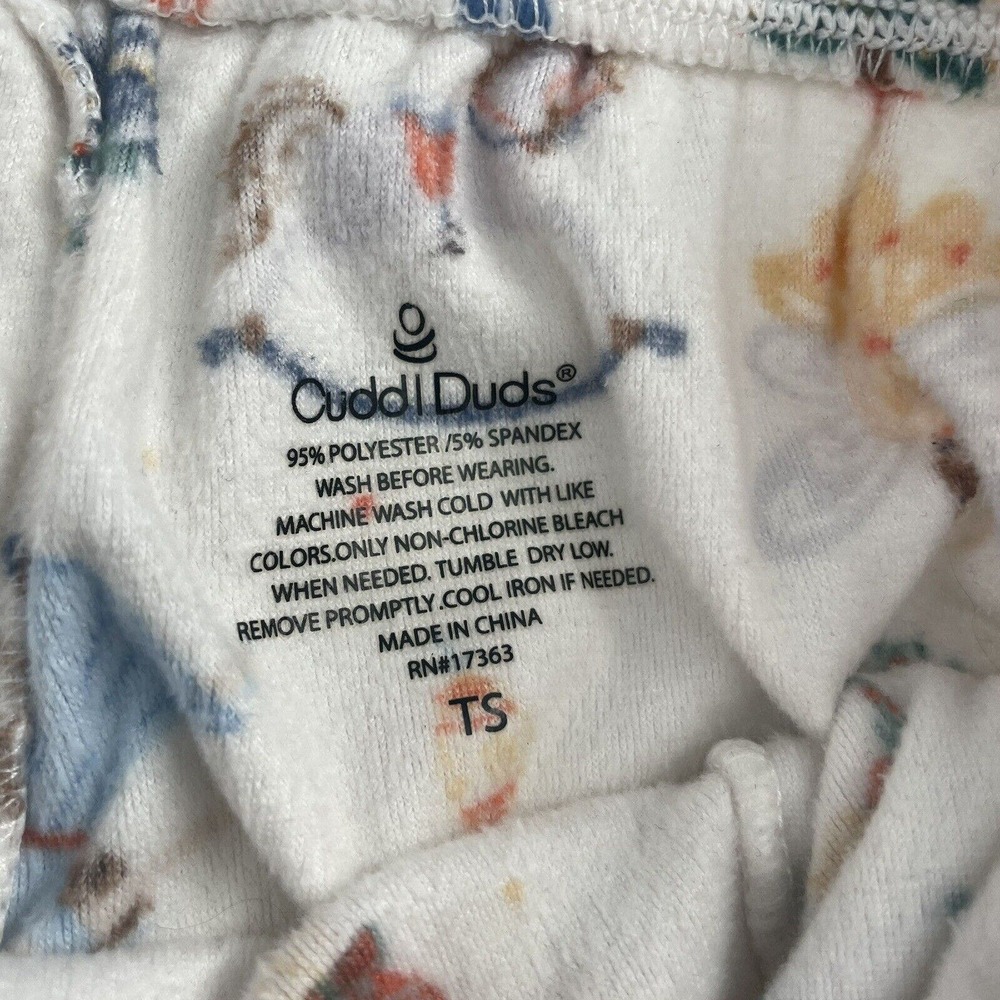 Cuddl Duds Small Tall White Nutcracker Print Minky Fleece Lounge Pajama Set - Picture 5 of 7